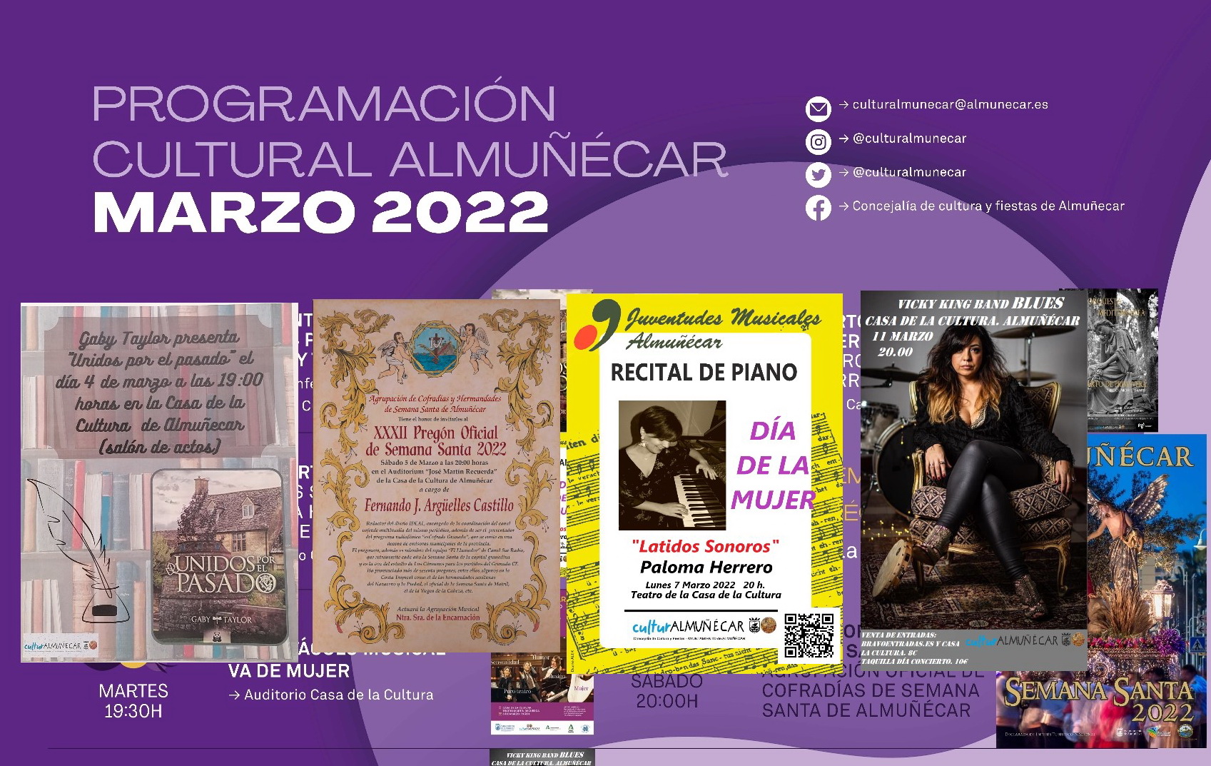 Pregones, conciertos, libros y espectáculos durante el mes de marzo en Almuñécar